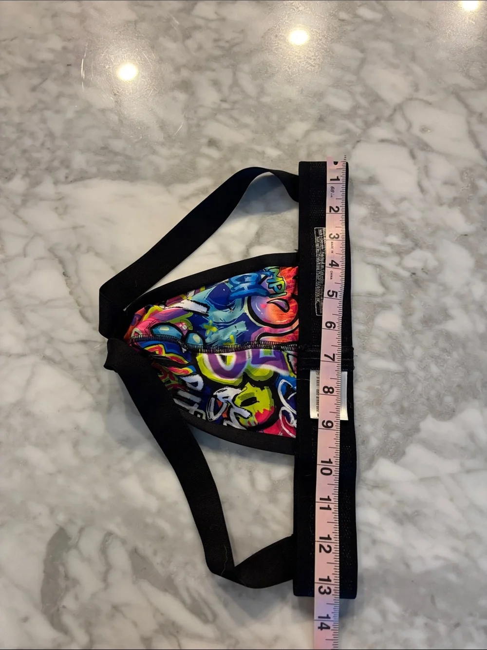 PUMP! Men's Graffiti Print Jockstrap - Black Waistband
